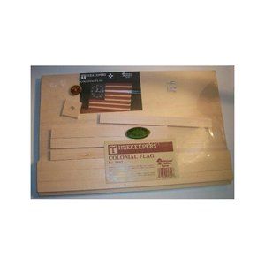 Colonial Flag Designed Wooden Clock Basswood Wall Clock Project Craft Kit